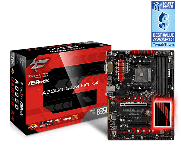 Mainboard Asrock Fatal1ty AB350 Gaming K4 Socket AM4 _518SP